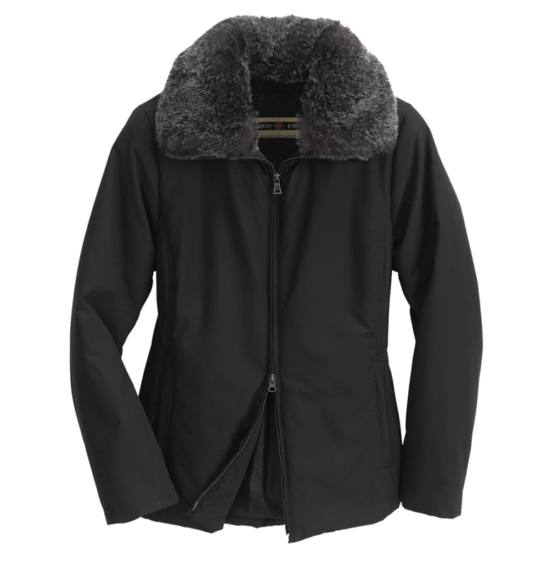 North End Ladies' Insulated Coat w- Detachable Faux Fur Collar